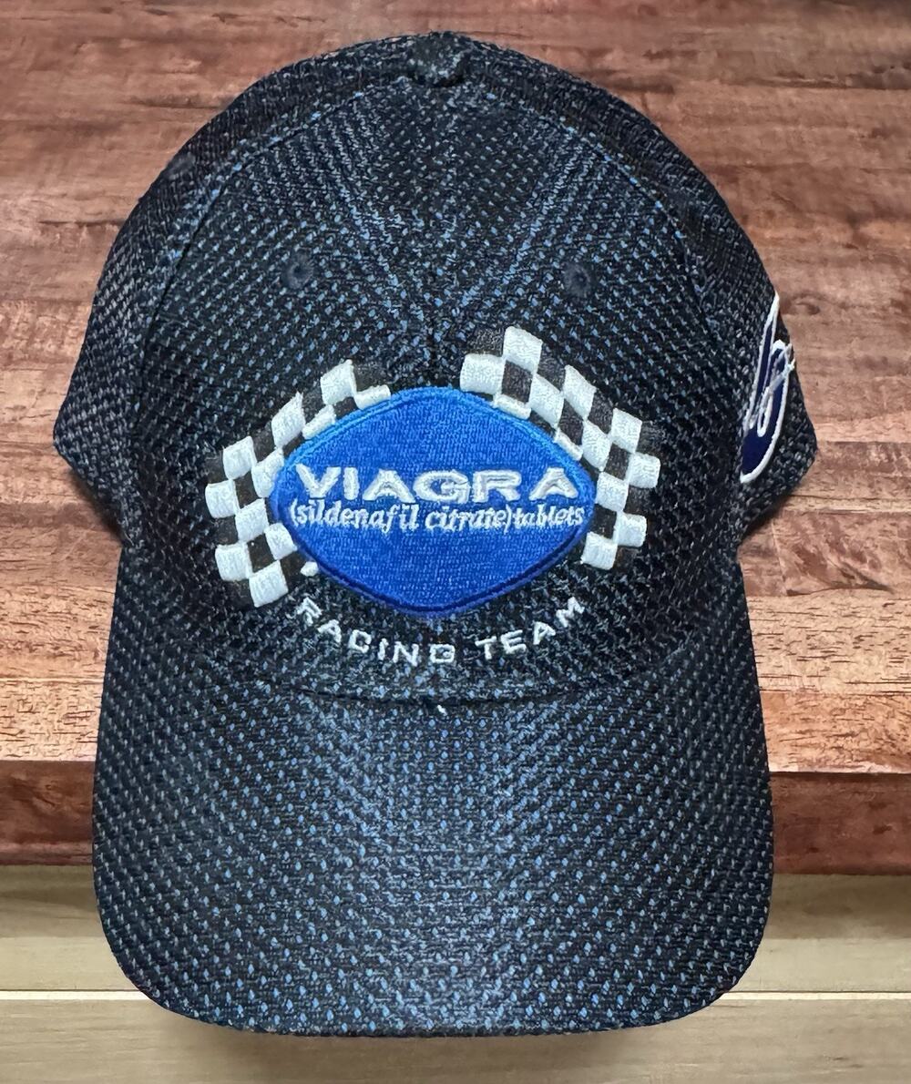 Pfizer Racing Team Hat Cap Snap Back Black Embroidered Pfizer Promo Mens